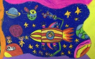 小学一年级科技作品 绘画：我的科技梦｜烟台中小学生“才艺秀”作品选登