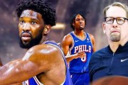 抖音短视频：NBA：76人球队打造三巨头？巨额续约即将达成，5年薪水总额逾5亿 豪掷近4亿美元！76人目标续约恩比德+马克西：计划打造三巨头冲冠